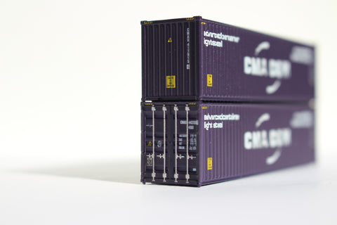 CMA CGM 40' HIGH CUBE containers with Magnetic system, Corrugated-side. JTC# 405002 SOLD OUT