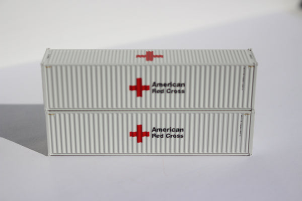 Special Run American Red Cross 40' HC containers - Item # FMS 12/13