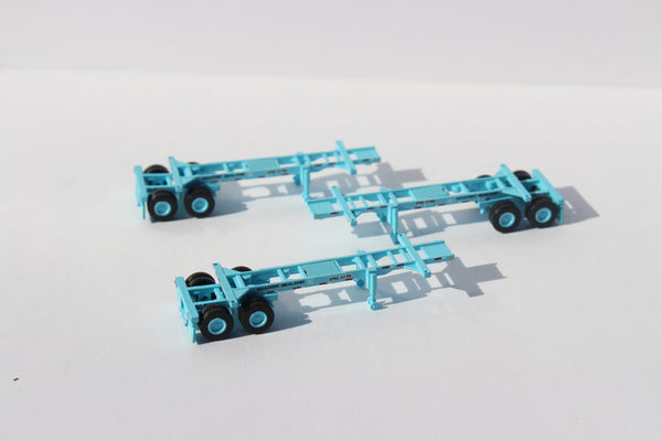 Maersk Sealand repaint 20' CHASSIS for 20' containers (Three Pack).  JTC #122004 SOLD OUT