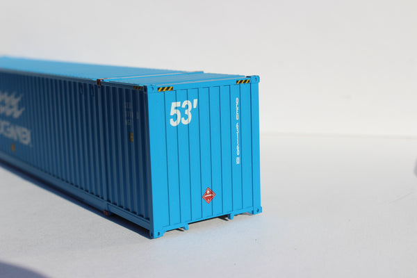 OCEANEX, "large LTL" Ocean 53' (HO Scale 1:87) Single container with IBC castings at 53' corner. JTC # 9530361