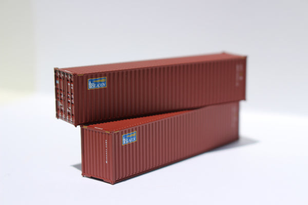 BEACON LEASING 40' HIGH CUBE containers with Magnetic system, Corrugated-side. JTC# 405013