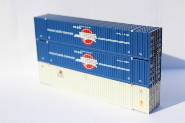 "VS" Modern Mo-pac and Brooks (HO Scale 1:87) 53' HIGH CUBE 3 pack of corrugated containers. JTC# 953058