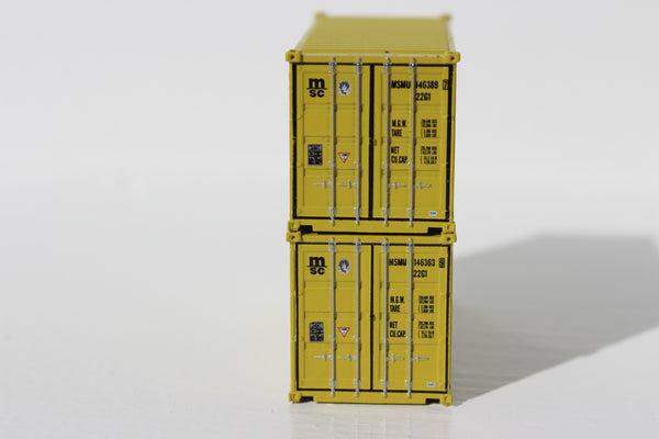 MSC  20' Std. height containers with Magnetic system, Corrugated-side. JTC-205307 SOLD OUT