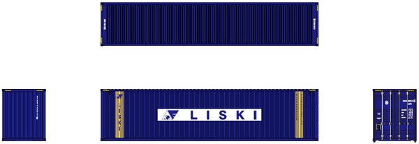 LISKI 40' HIGH CUBE containers with Magnetic system, Corrugated-side. JTC# 405031