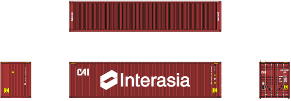 CAI Interasia 40' HIGH CUBE containers with Magnetic system, Corrugated-side. JTC# 405007