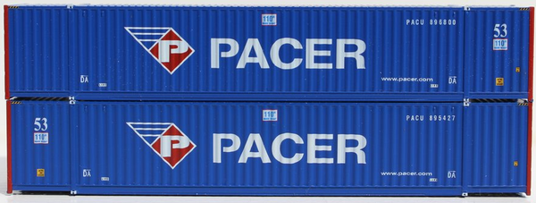 PACER (New Image) 53' HIGH CUBE 6-42-6 corrugated containers with Magnetic system, Corrugated-side. JTC # 535020