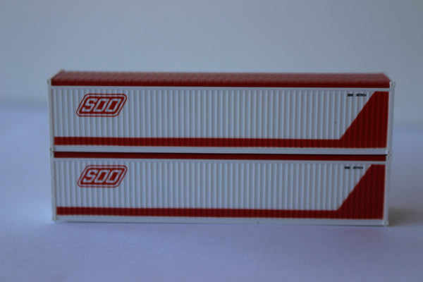 "VS" SOO LINE 40' Canvas/Open top container, Square corrugation sides. JTC# SOOLIN