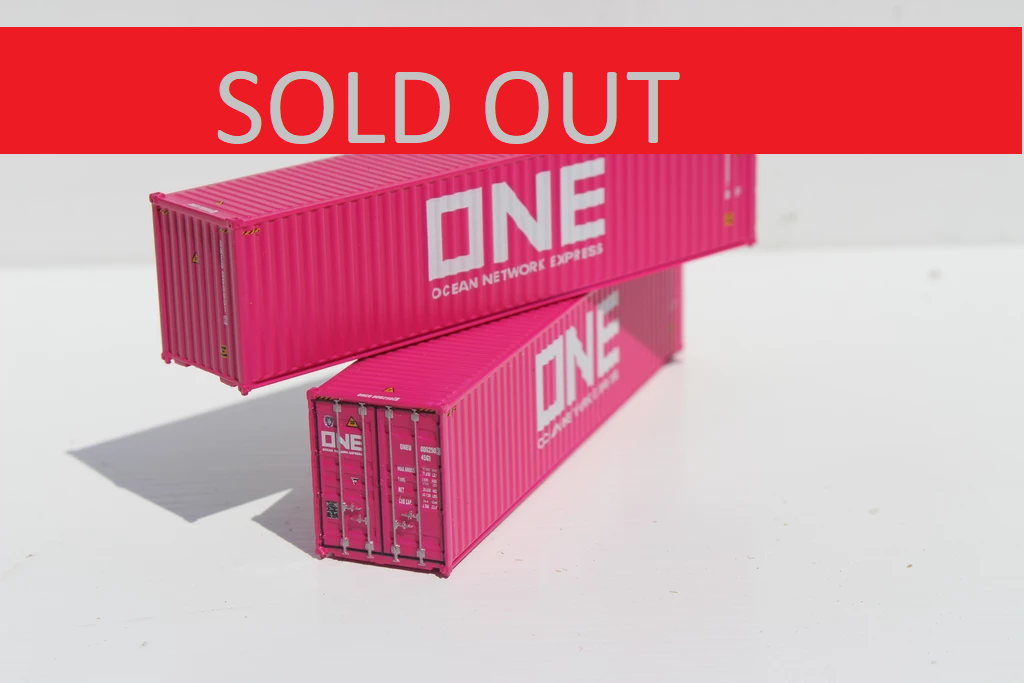 ONE Cherry Blossom Magenta painted 40' HIGH CUBE containers